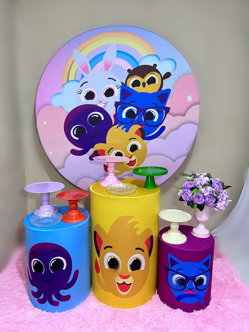 Bolo Fofos - Meninas - Festa Completa - Kit Festejar  - PEGUE E MONTE CATALAGO VEM FESTEJAR PALMAS