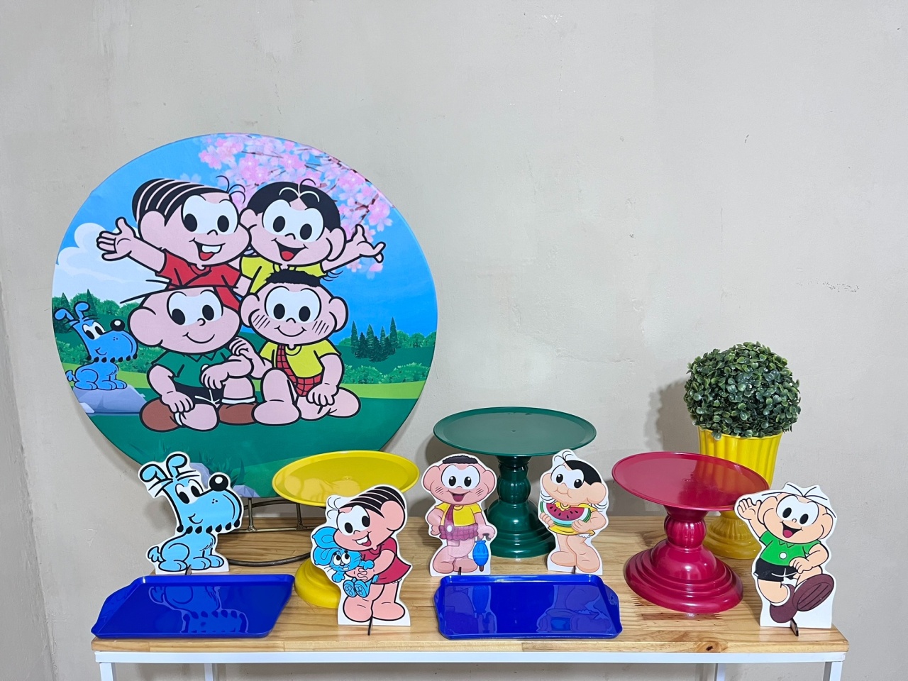 Turma da Monica - Mini Festa - Kit Parabéns  - PEGUE E MONTE CATALAGO VEM FESTEJAR PALMAS