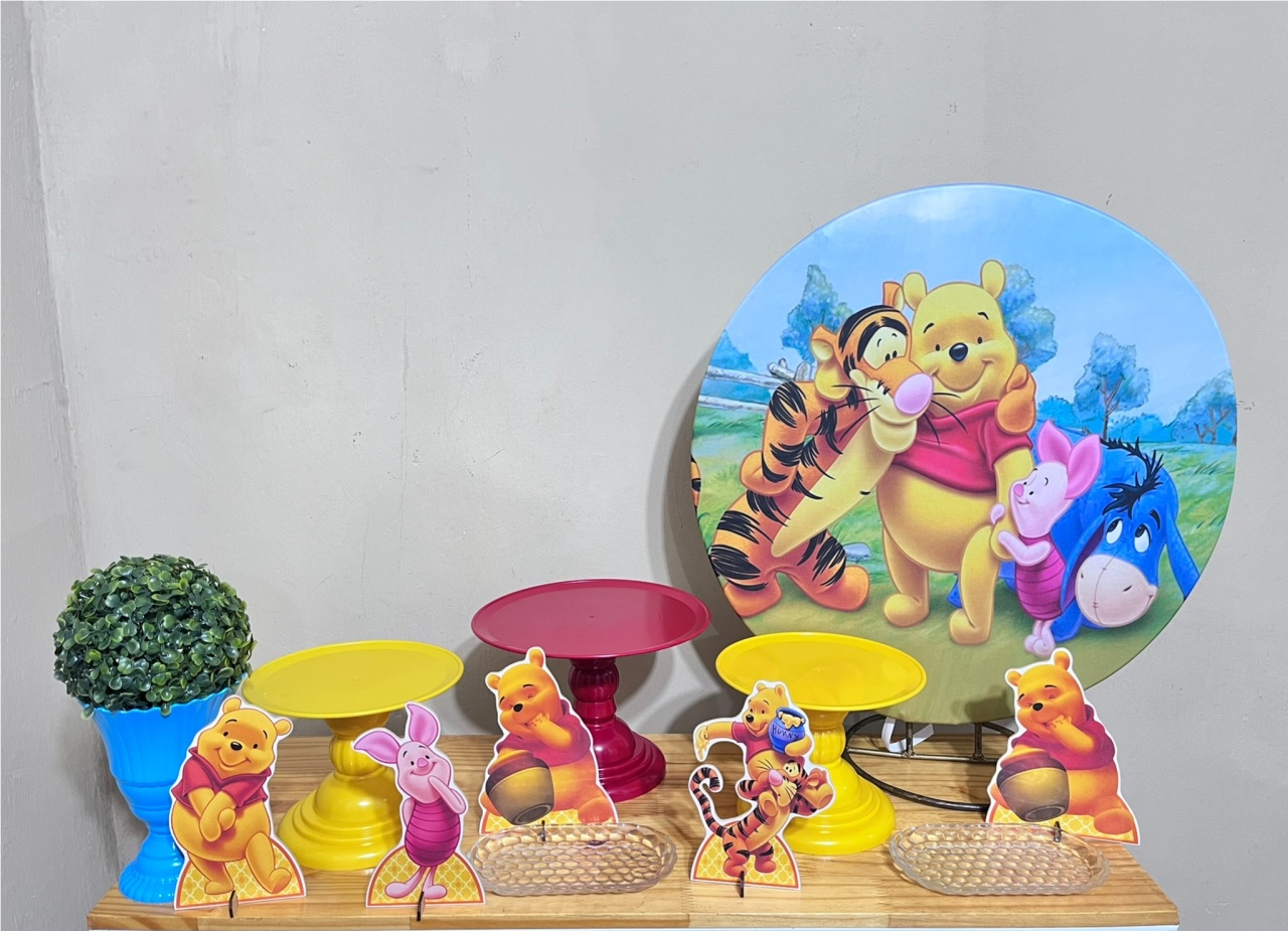 Ursinho Pooh - Mini Festa - Kit Parabéns - PEGUE E MONTE CATALAGO VEM FESTEJAR PALMAS