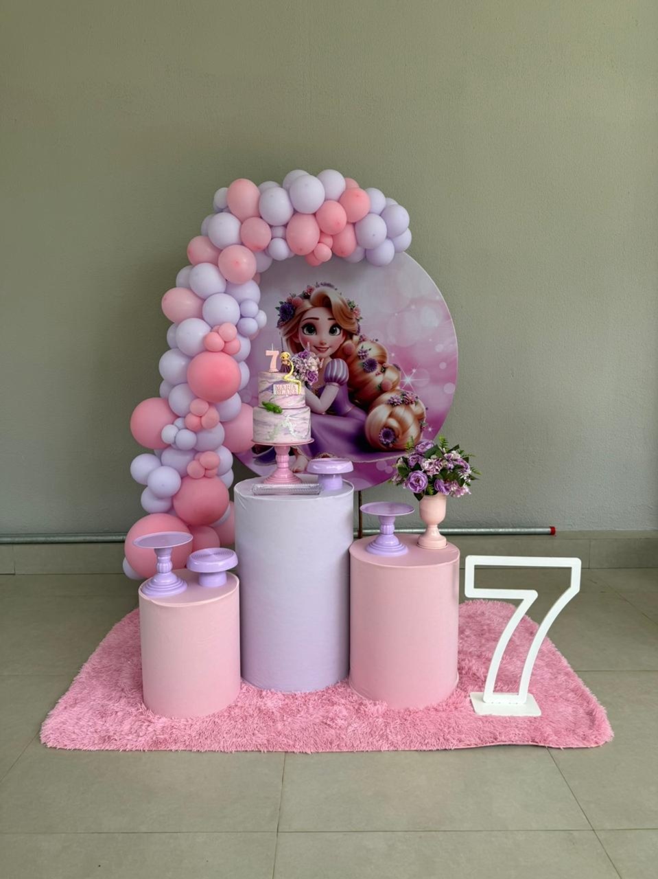 Rapunzel - Festa Completa - Kit Festejar Com Balões + Numero Mdf - PEGUE E MONTE CATALAGO VEM FESTEJAR PALMAS