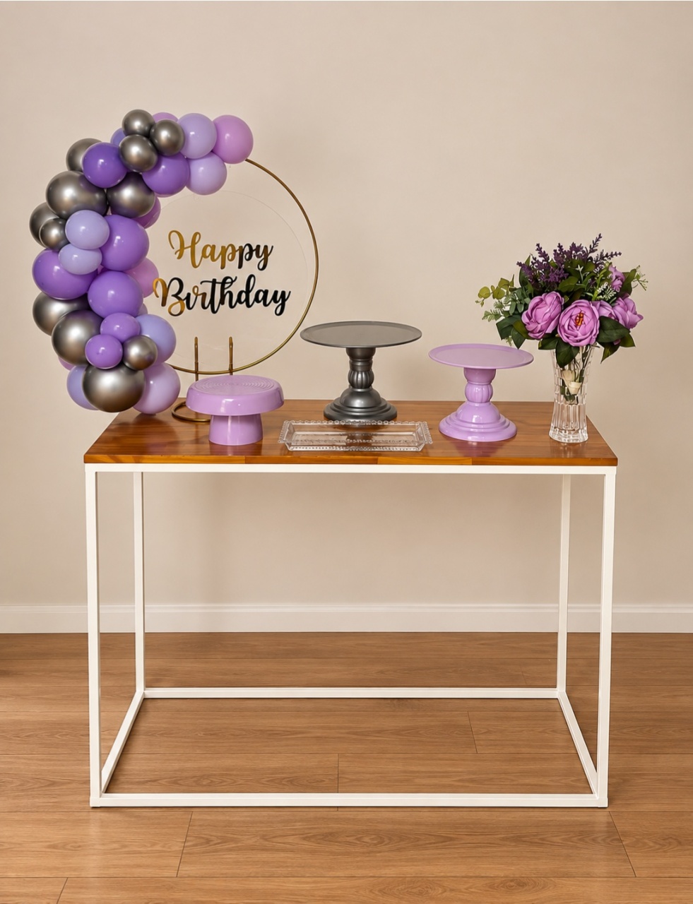 Lilas E Prata - Mini Festa Na Mesa - Kit Comemore - PEGUE E MONTE CATALAGO VEM FESTEJAR PALMAS