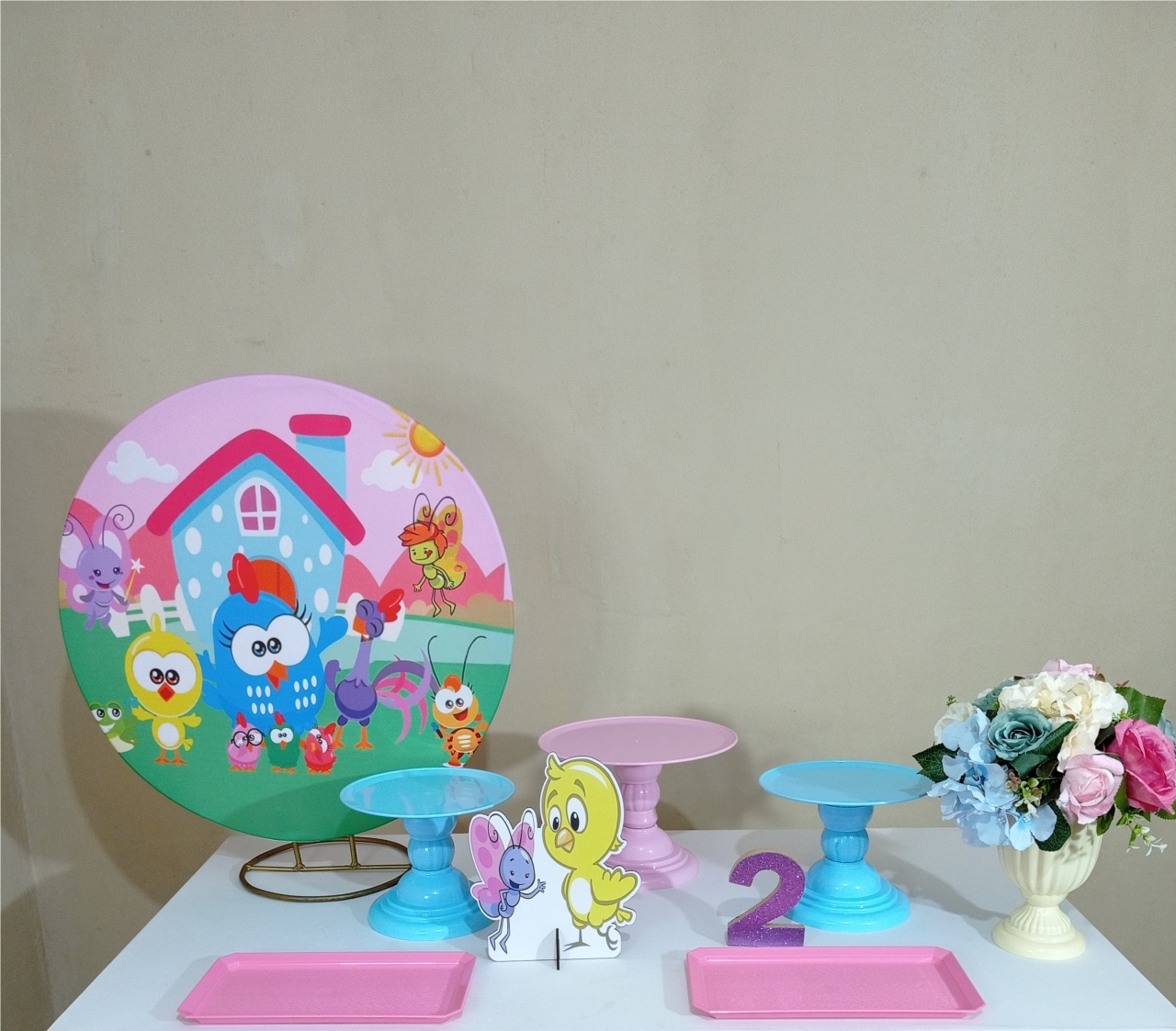 Galinha Pintadinha Menina -Mini Festa - Kit Parabéns - PEGUE E MONTE CATALAGO VEM FESTEJAR PALMAS