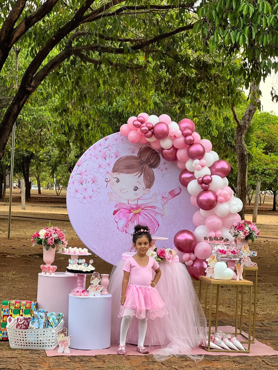 Bailarina - Festa Completa - Kit Comemore (Com Balões) - PEGUE E MONTE CATALAGO VEM FESTEJAR PALMAS