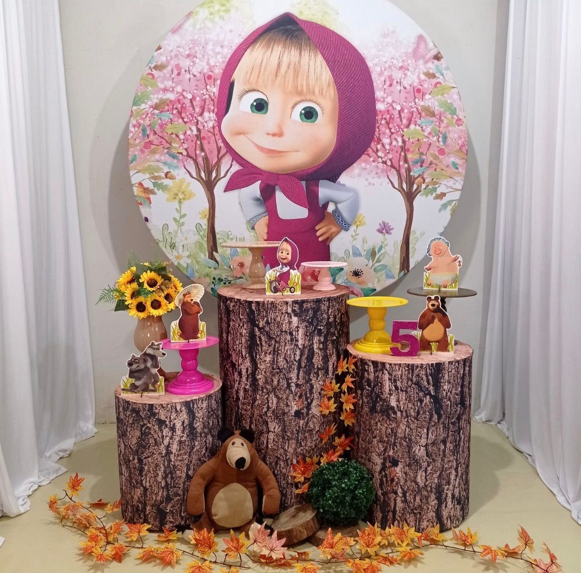 Masha E O Urso - Festa Completa - Kit Festejar - PEGUE E MONTE CATALAGO VEM FESTEJAR PALMAS
