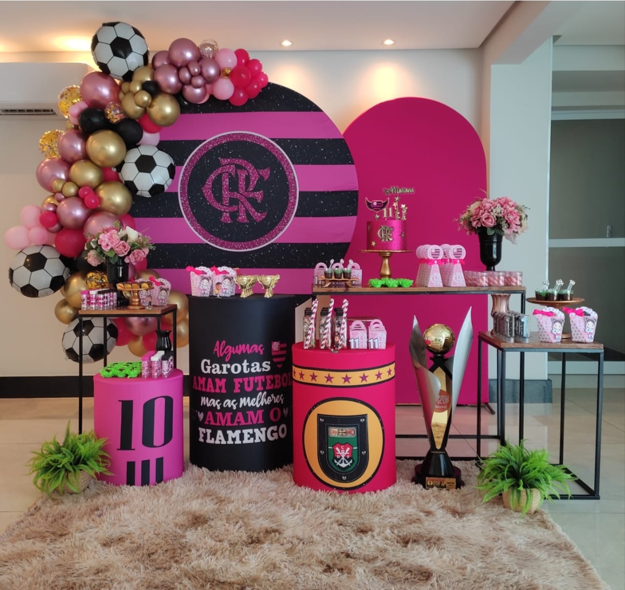 Flamengo Rosa - Festa Completa - Kit Festão (Sem Balões) - PEGUE E MONTE CATALAGO VEM FESTEJAR PALMAS