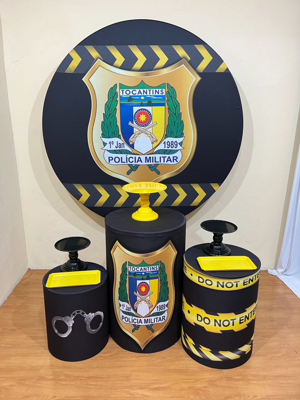 Pm - Policia Militar - Festa Completa - Kit Parabens - PEGUE E MONTE CATALAGO VEM FESTEJAR PALMAS