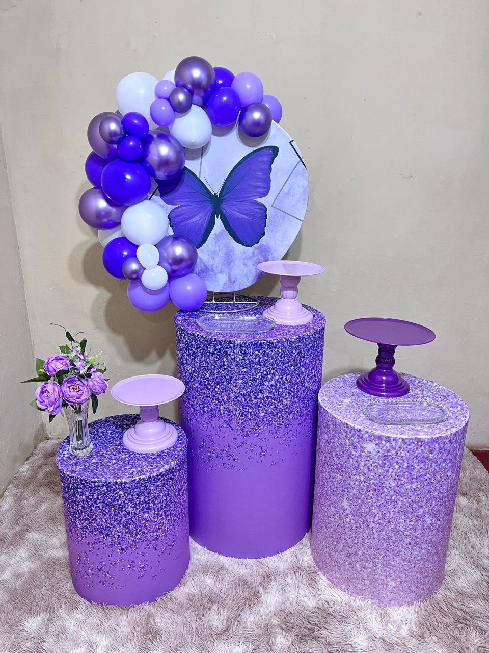 Borboletas Lilas - Mini Festa Na Mesa - Kit  Festão - PEGUE E MONTE CATALAGO VEM FESTEJAR PALMAS