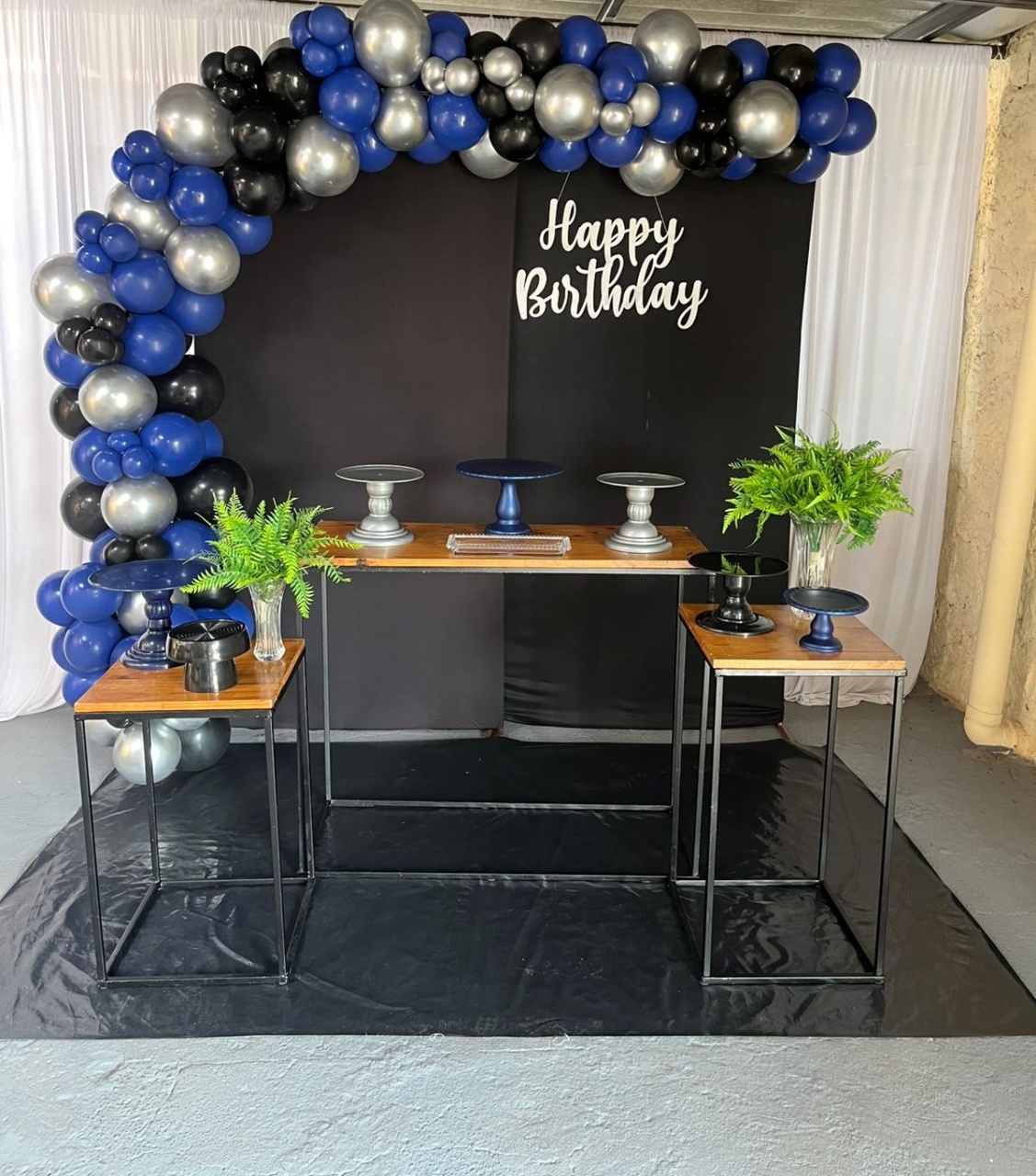 Preto - Prata - Azul  - Festa Completa - Com Balões    - PEGUE E MONTE CATALAGO VEM FESTEJAR PALMAS