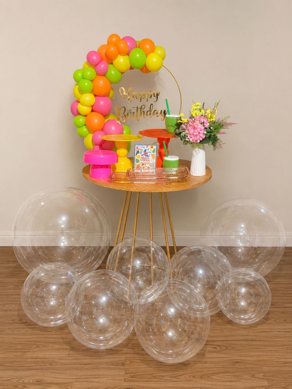 Happy Birthday Brasilidades - Mini Festa - Kit Festão Com Adicional Bubbles - PEGUE E MONTE CATALAGO VEM FESTEJAR PALMAS
