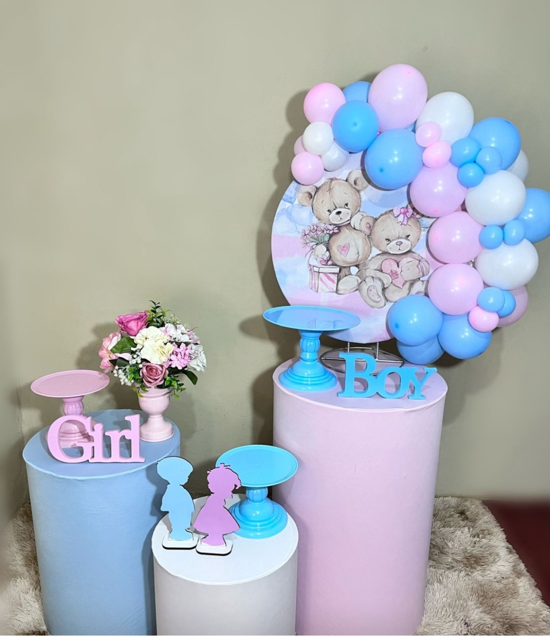 Chá Revelação Rosa E Azul - Mini Festa - Kit Festão - PEGUE E MONTE CATALAGO VEM FESTEJAR PALMAS