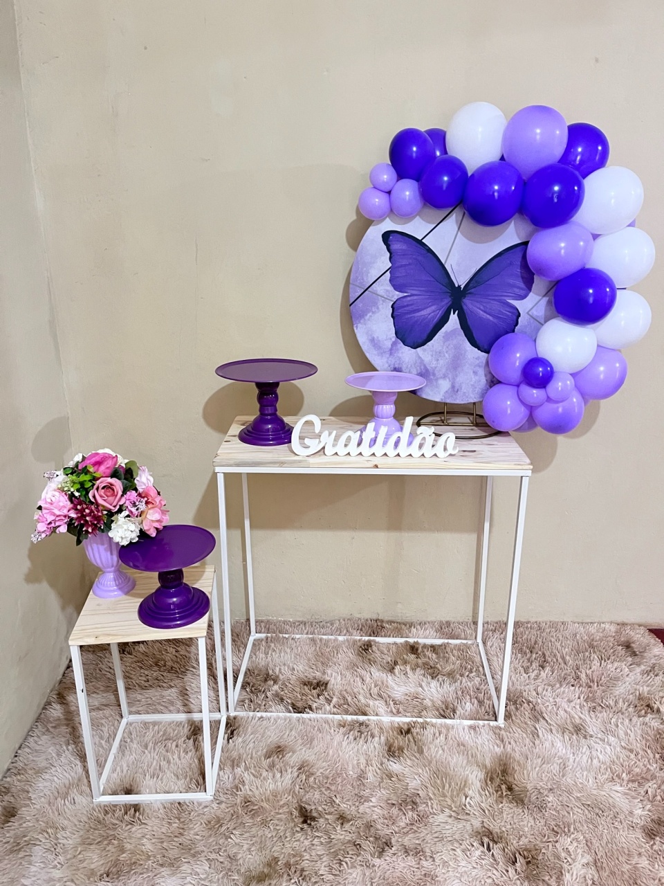 Borboletas Lilas - Mini Festa Na Mesa - Kit Comemore - PEGUE E MONTE CATALAGO VEM FESTEJAR PALMAS