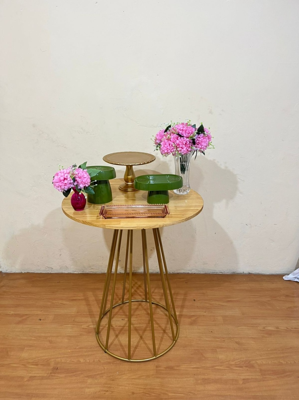 Mesa Cone G Verde, Rosas , Dourado  - Fazemos Em Qualquer Cor - PEGUE E MONTE CATALAGO VEM FESTEJAR PALMAS