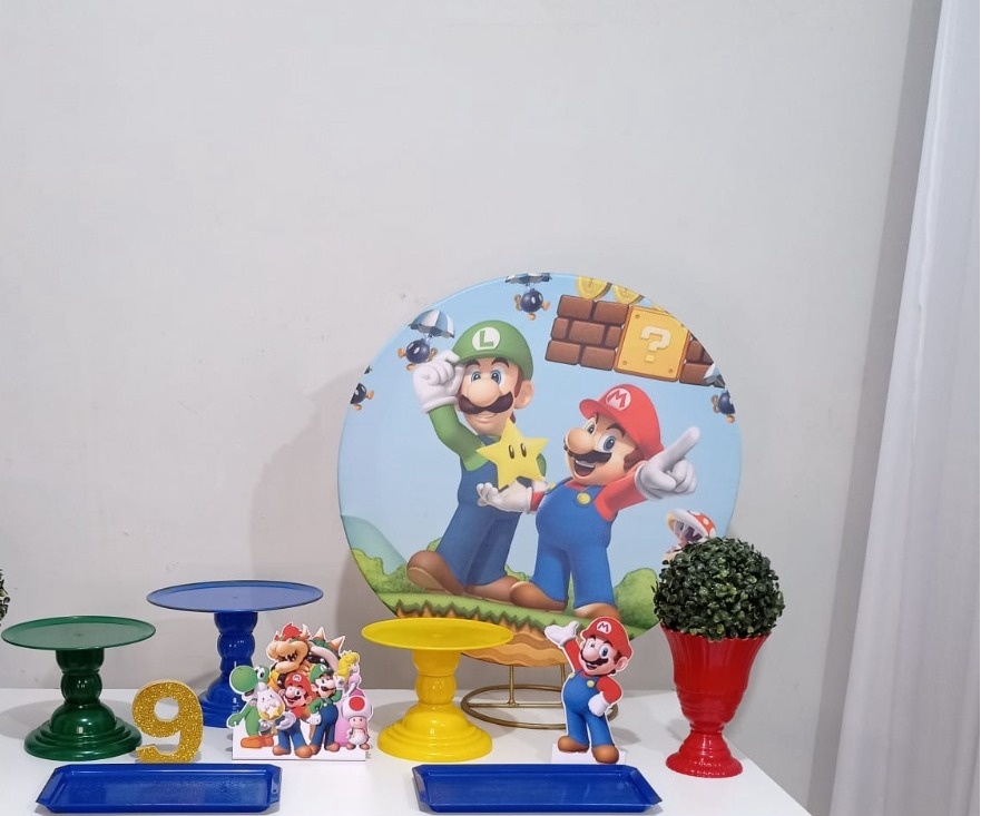 Super Mario Bros - Mini Festa - Kit Parabéns - PEGUE E MONTE CATALAGO VEM FESTEJAR PALMAS