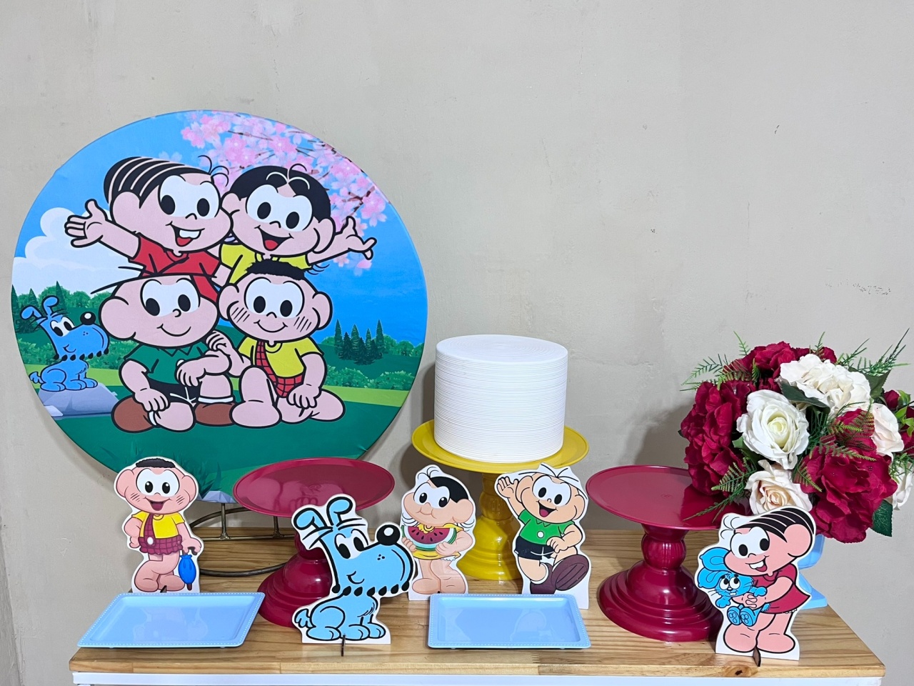 Turma da Monica - Mini Festa - Kit Parabéns - PEGUE E MONTE CATALAGO VEM FESTEJAR PALMAS