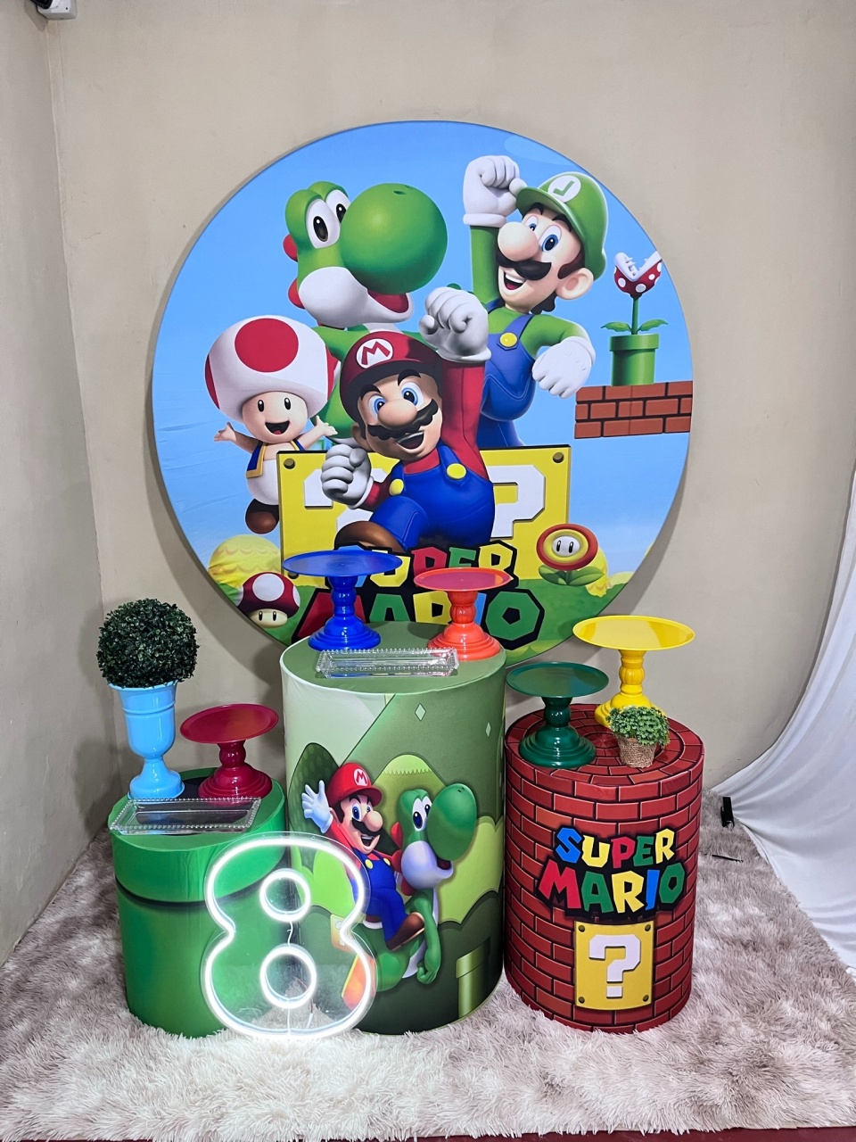 Mario Bros - Festa Completa - Kit Festejar (Numero de Led) - PEGUE E MONTE CATALAGO VEM FESTEJAR PALMAS