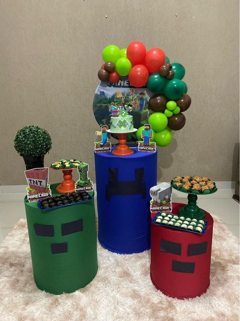 Minecraft  - Mini Festa - Kit Festão - PEGUE E MONTE CATALAGO VEM FESTEJAR PALMAS