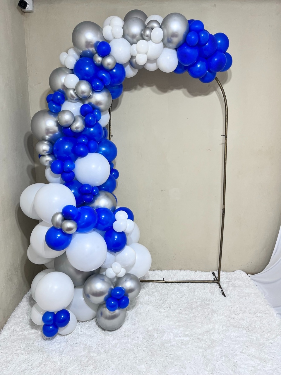 Guirlanda de Balões  - Azul E Prata E Branco - (Fazemos Em Todas As Cores) - PEGUE E MONTE CATALAGO VEM FESTEJAR PALMAS
