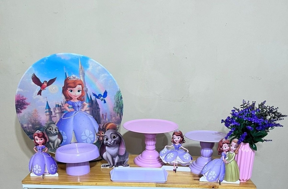 Princesa Sofia - Mini Festa - Parabéns - PEGUE E MONTE CATALAGO VEM FESTEJAR PALMAS