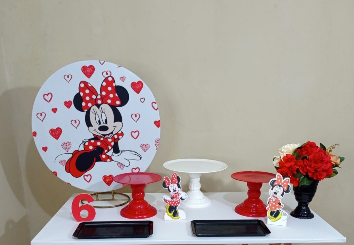 Minnie Vermelha - Mini Festa -  Parabéns - PEGUE E MONTE CATALAGO VEM FESTEJAR PALMAS