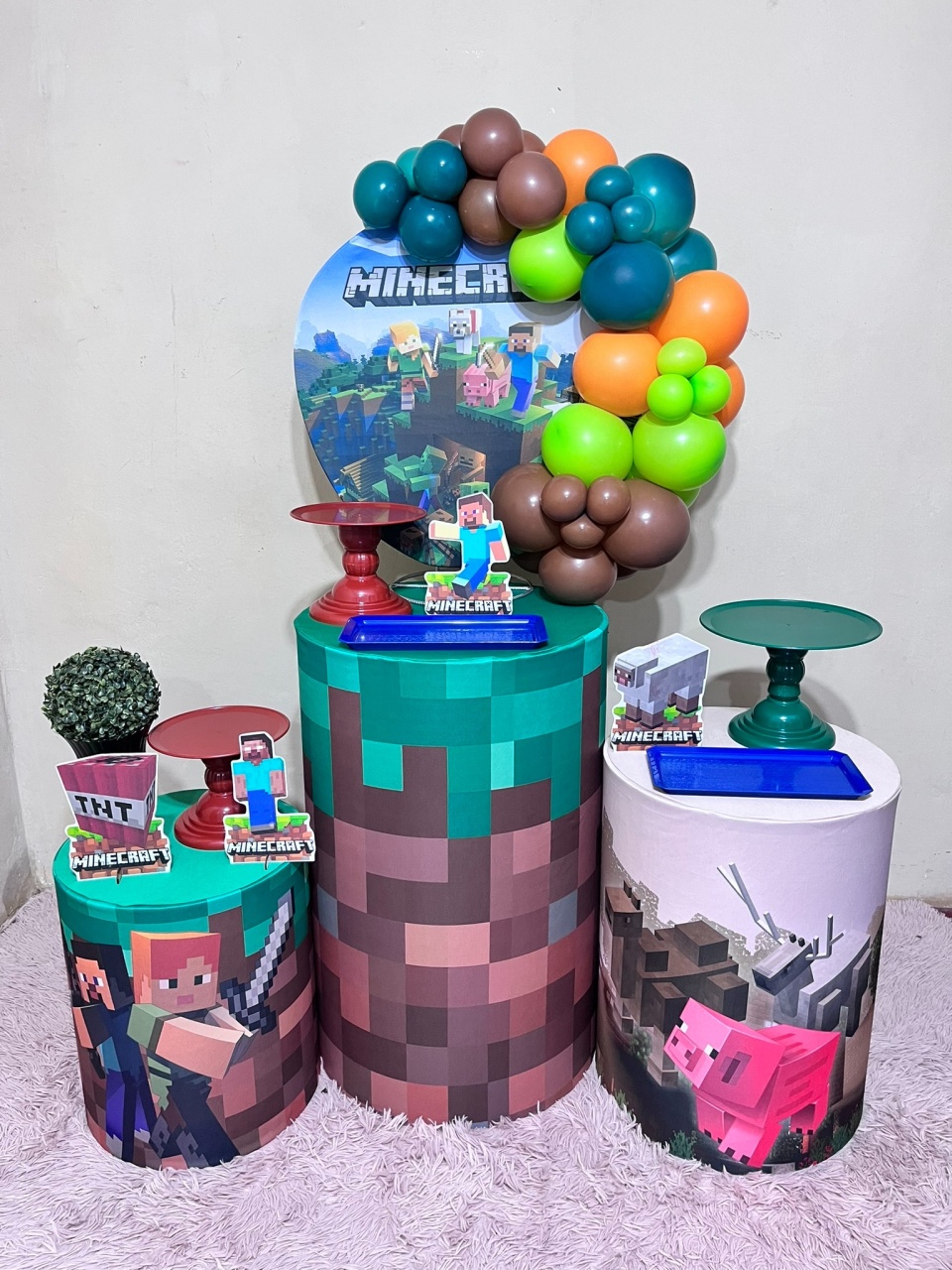 Minecraft  - Mini Festa - Kit Festão  - PEGUE E MONTE CATALAGO VEM FESTEJAR PALMAS