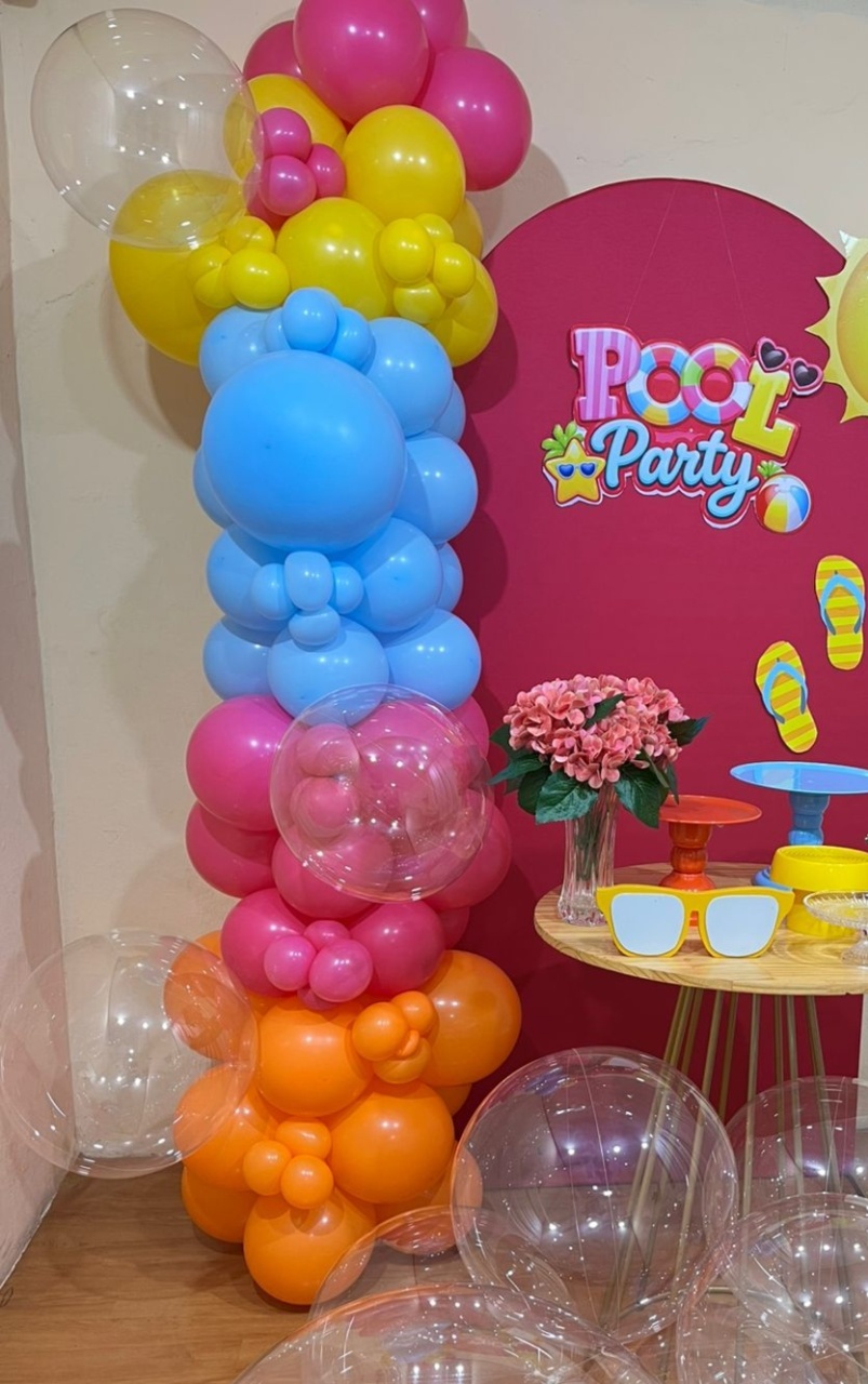 Balões Tropical Laranja, Pink, Amarelo, Verde, Azul - PEGUE E MONTE CATALAGO VEM FESTEJAR PALMAS