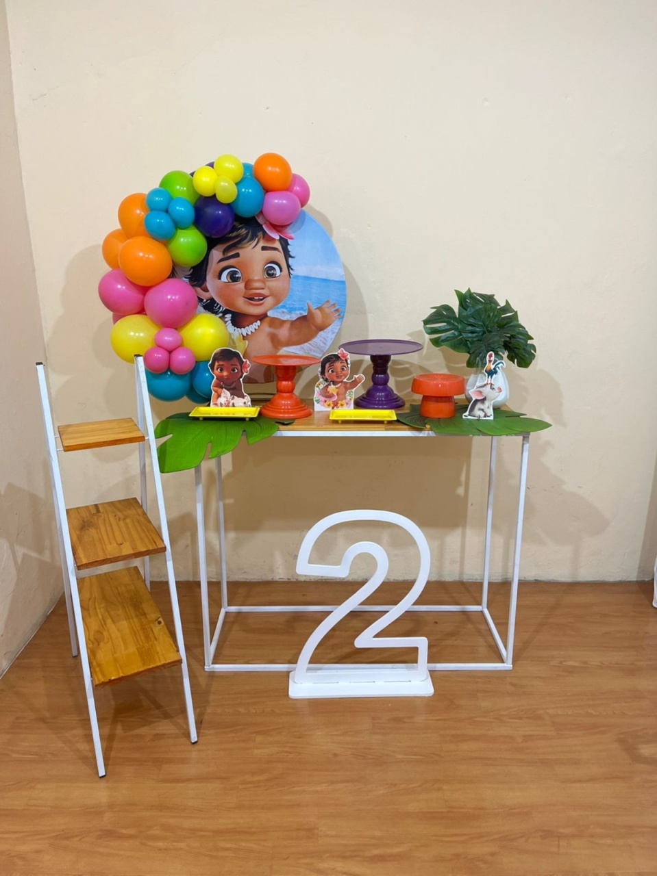 Moana Baby - Mini Kit Comemore Com Escadinha + Numero Mdf - PEGUE E MONTE CATALAGO VEM FESTEJAR PALMAS