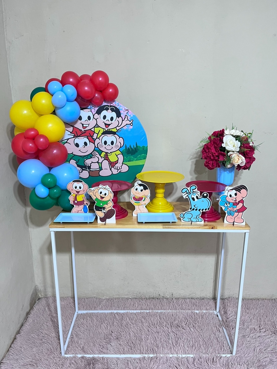 Turma da Monica - Mini Festa - Kit Comemore - PEGUE E MONTE CATALAGO VEM FESTEJAR PALMAS
