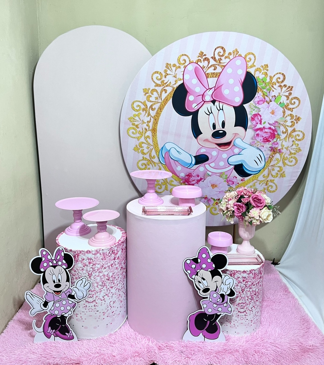 Minnie Rosa - Completa - Kit Comemore 1  - PEGUE E MONTE CATALAGO VEM FESTEJAR PALMAS