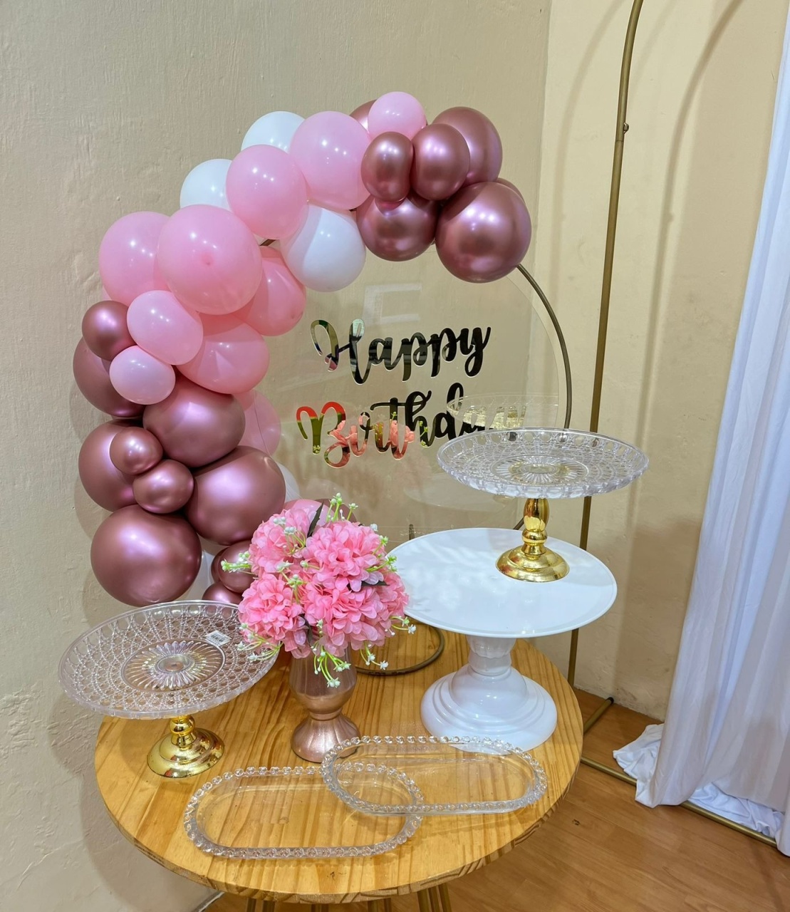 Happy Birthday Rosa Delicado - Kit Festejar  - PEGUE E MONTE CATALAGO VEM FESTEJAR PALMAS