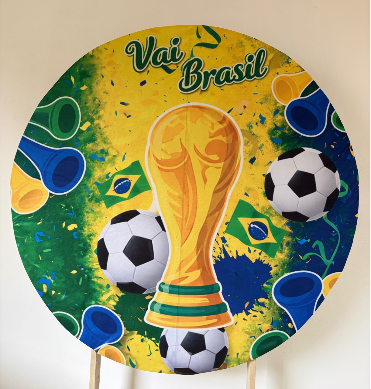 Painel Redondo Copa - Taça - Beca Decorações