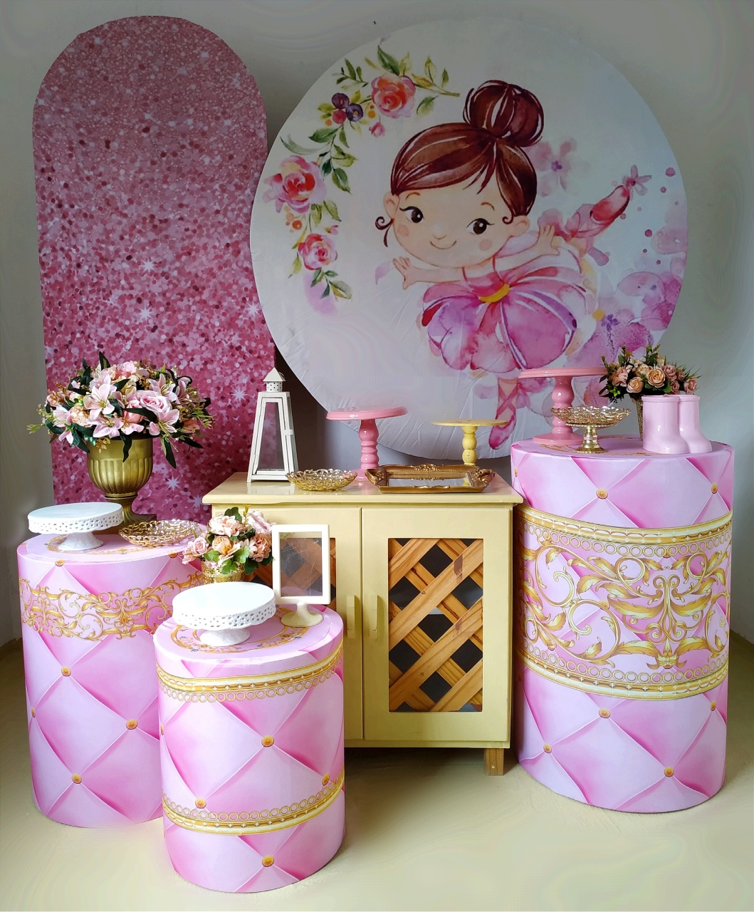 Bailarina Capas Rosa (Kit Diamante) - Beca Decorações
