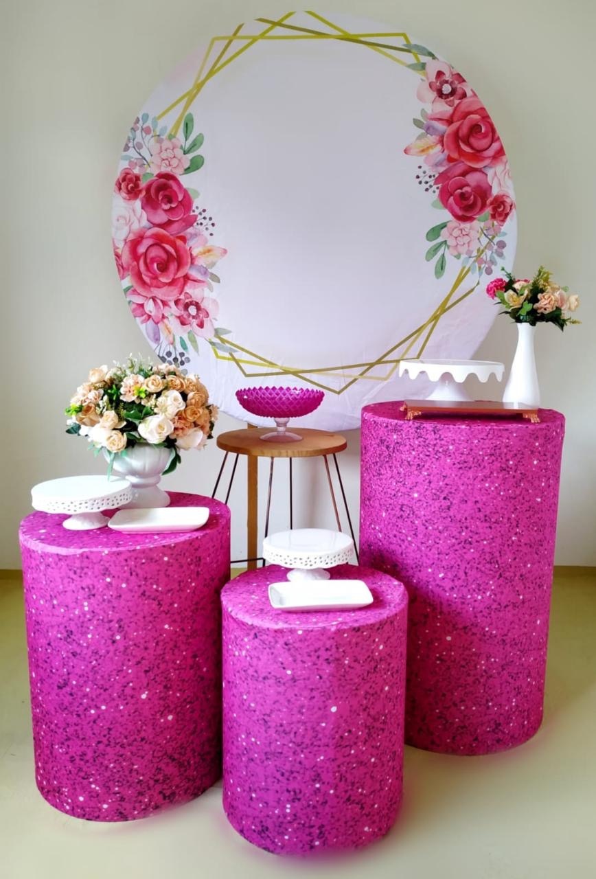 Floral Rosa - Kit Ouro - Beca Decorações