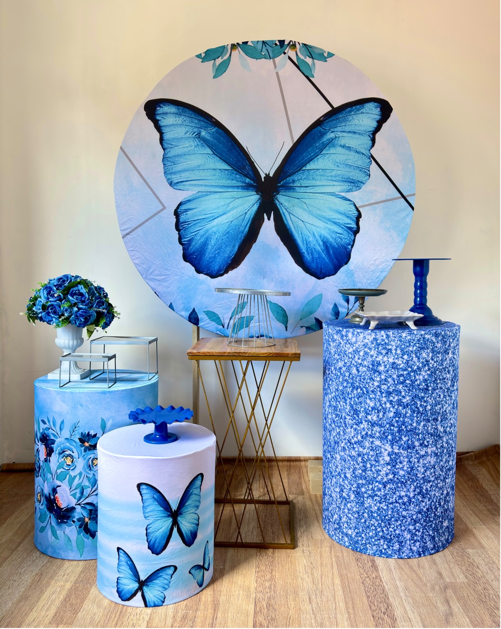 26. Borboleta Azul (Kit Ouro) - Beca Decorações