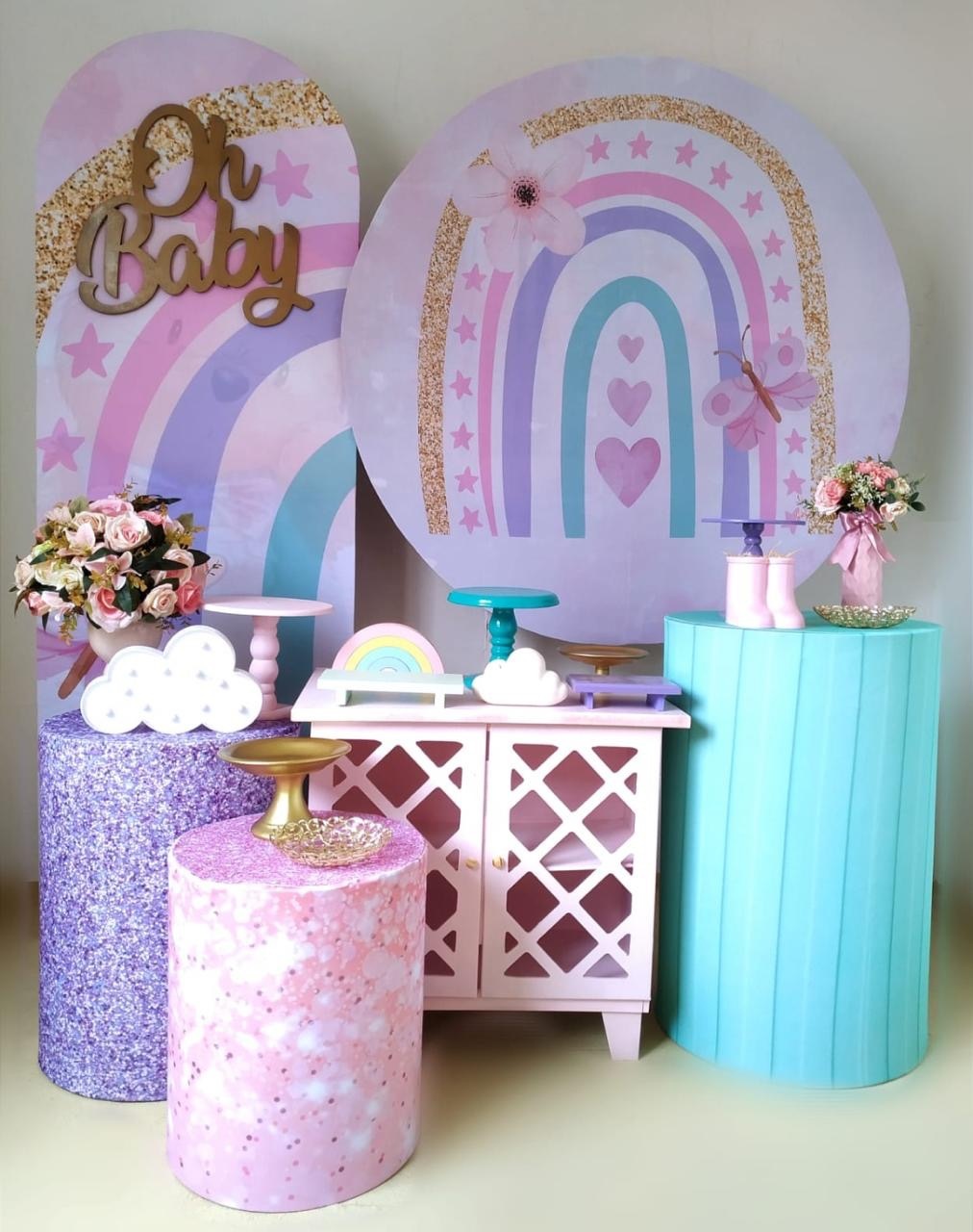 Arco Íris Oh Baby ( Kit Diamante) - Beca Decorações