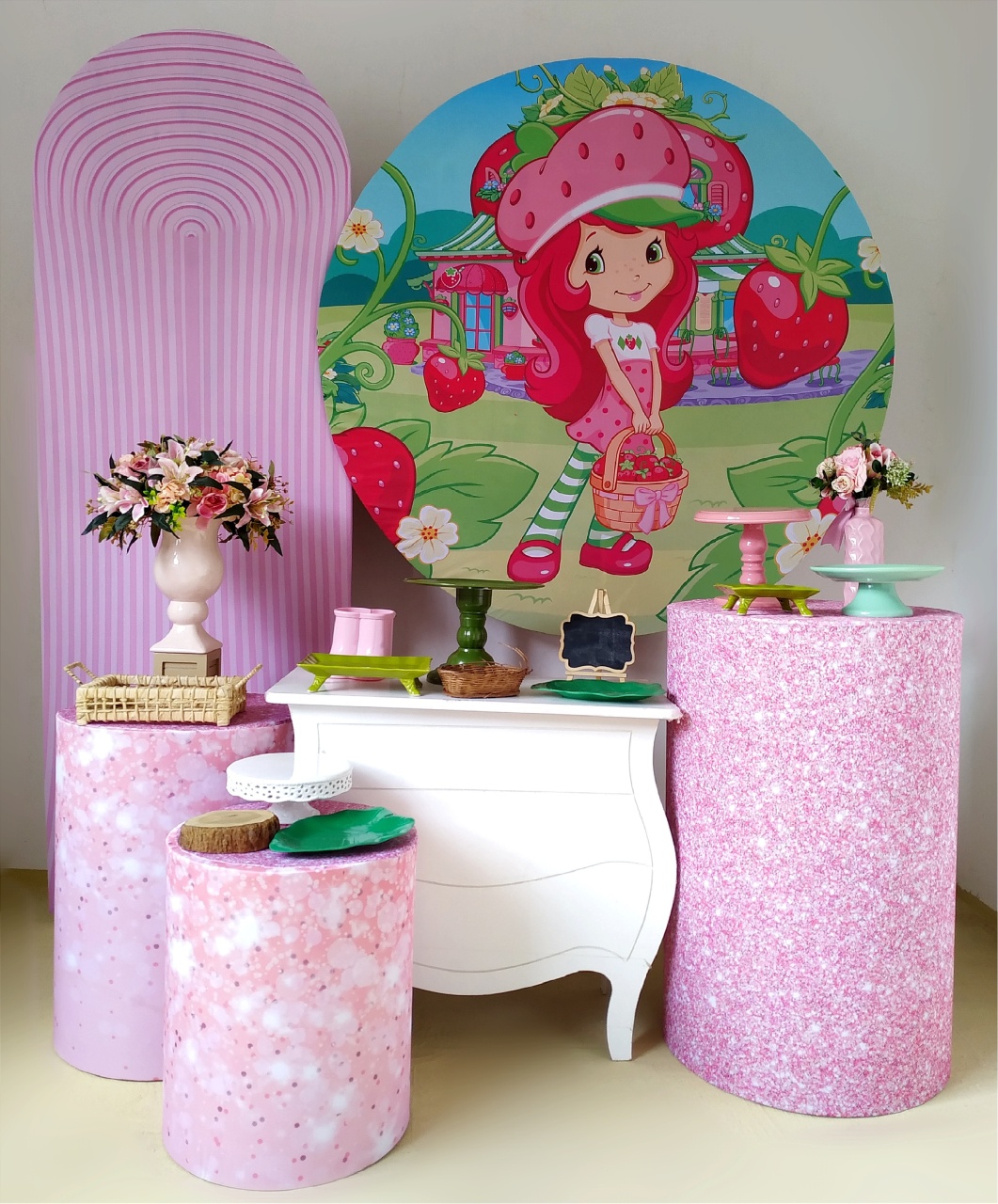 Moranguinho Rosa - Kit Diamante  - Beca Decorações