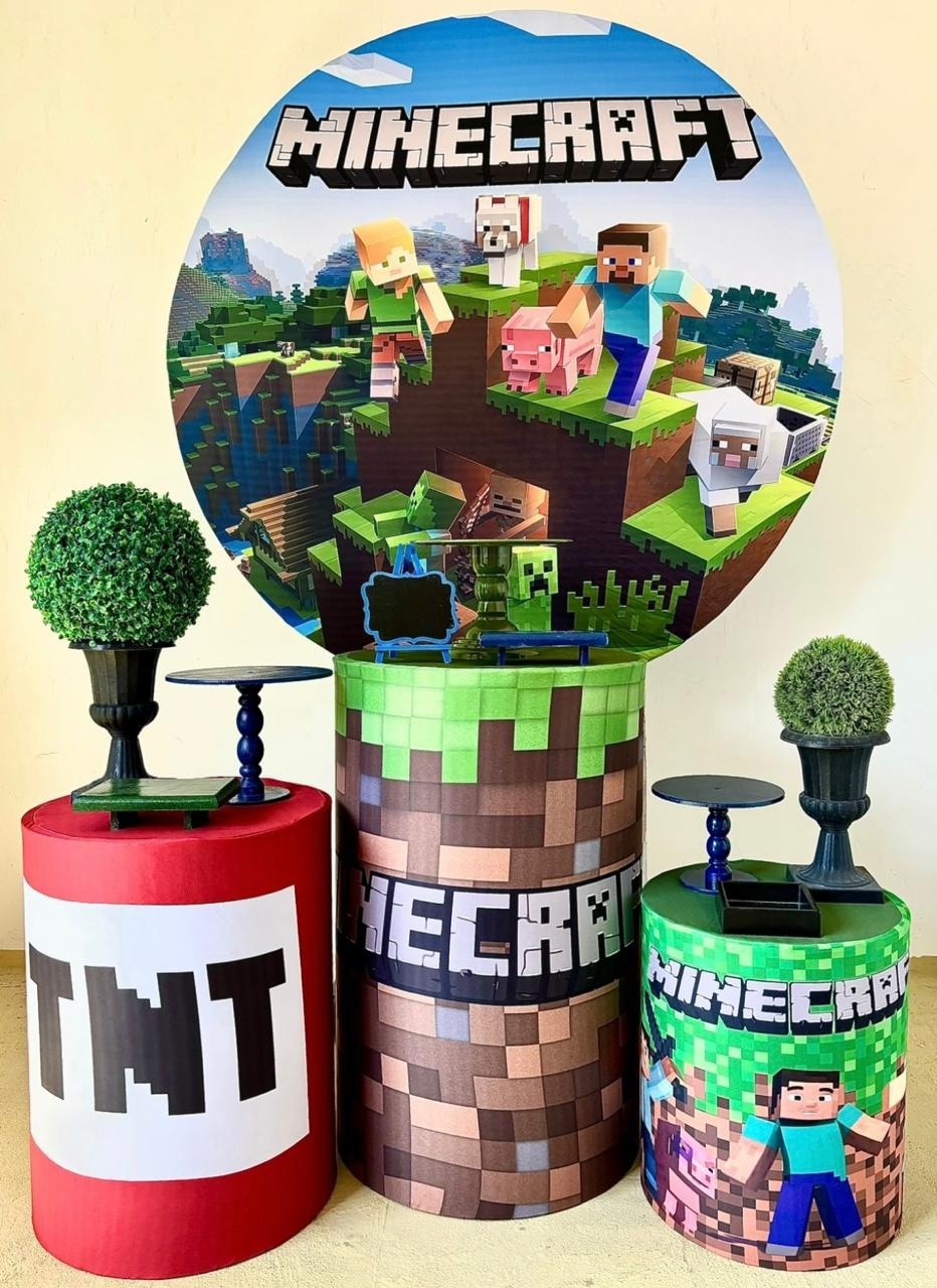 Minecraft (Kit Prata) - Beca Decorações
