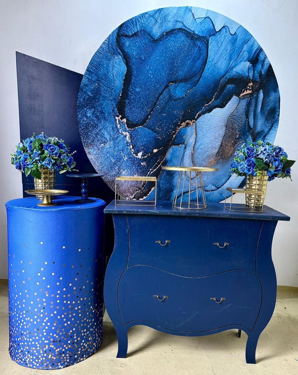 Azul Marmorizado (Composição) - Beca Decorações