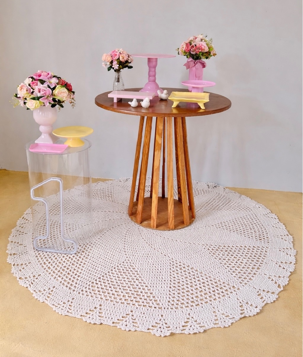 Kit Mesa Com Cilindro Transparente  - Beca Decorações