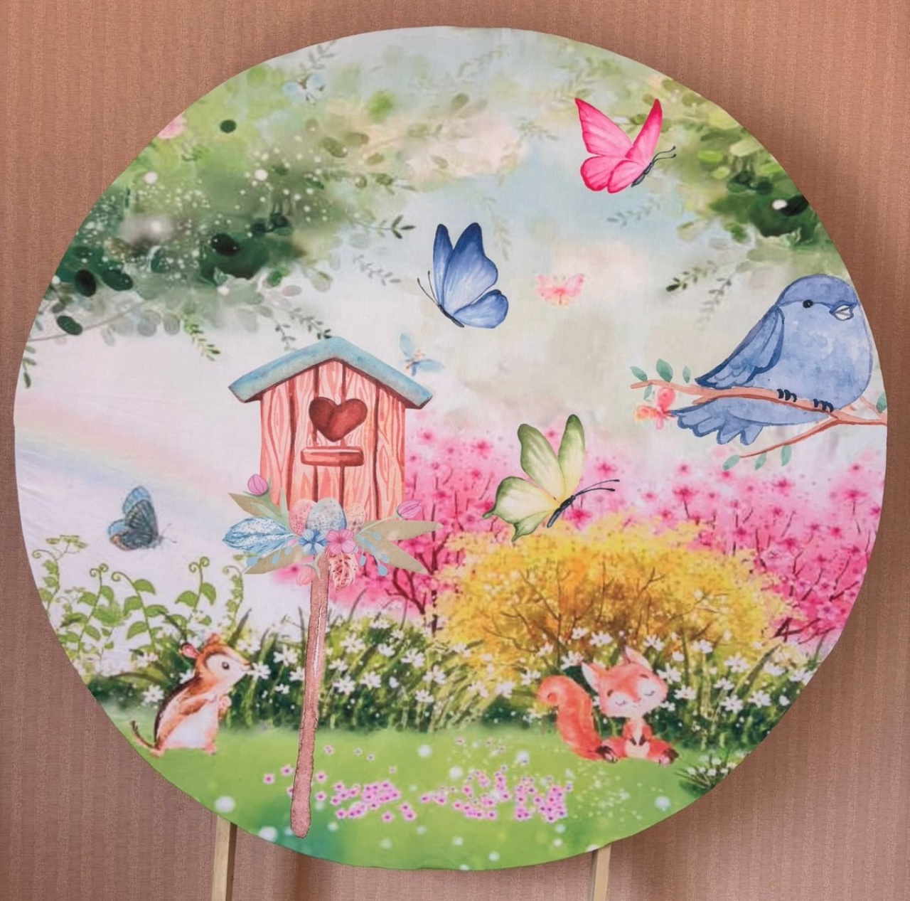 Painel Redondo Jardim (Locação) - Beca Decorações