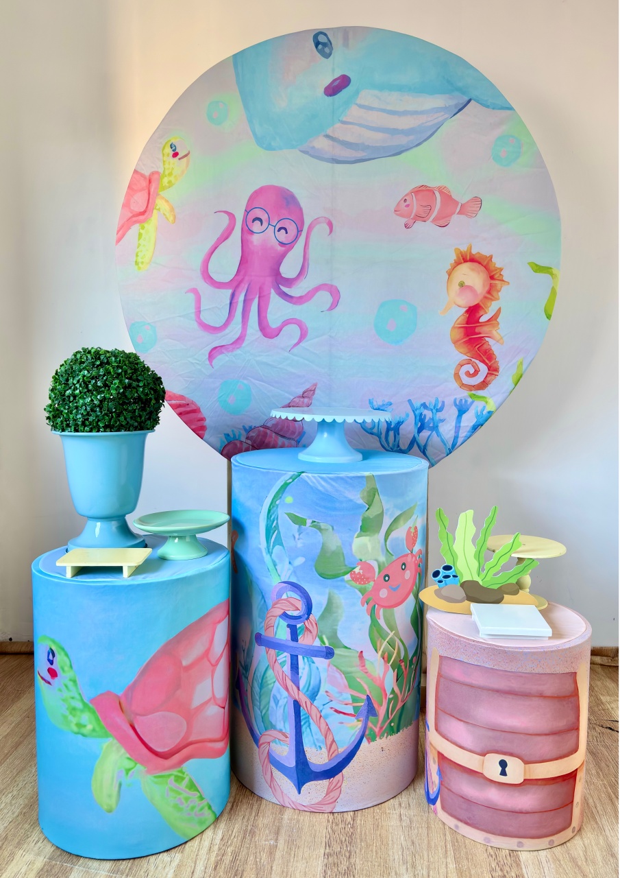 42. Fundo Do Mar Verde ( Kit Prata) - Beca Decorações