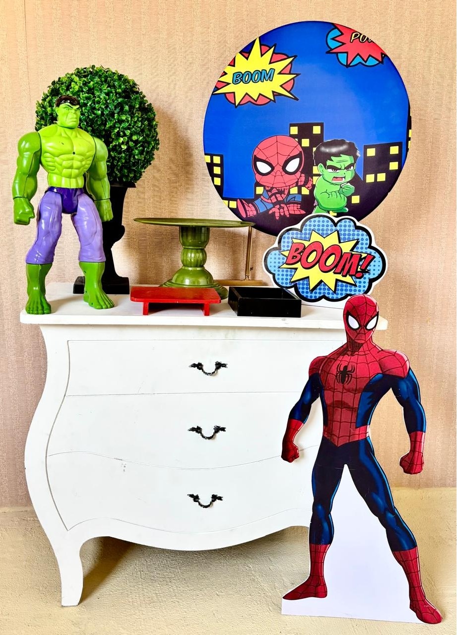 Hulk E Homem Aranha (Mini Kit)    - Beca Decorações