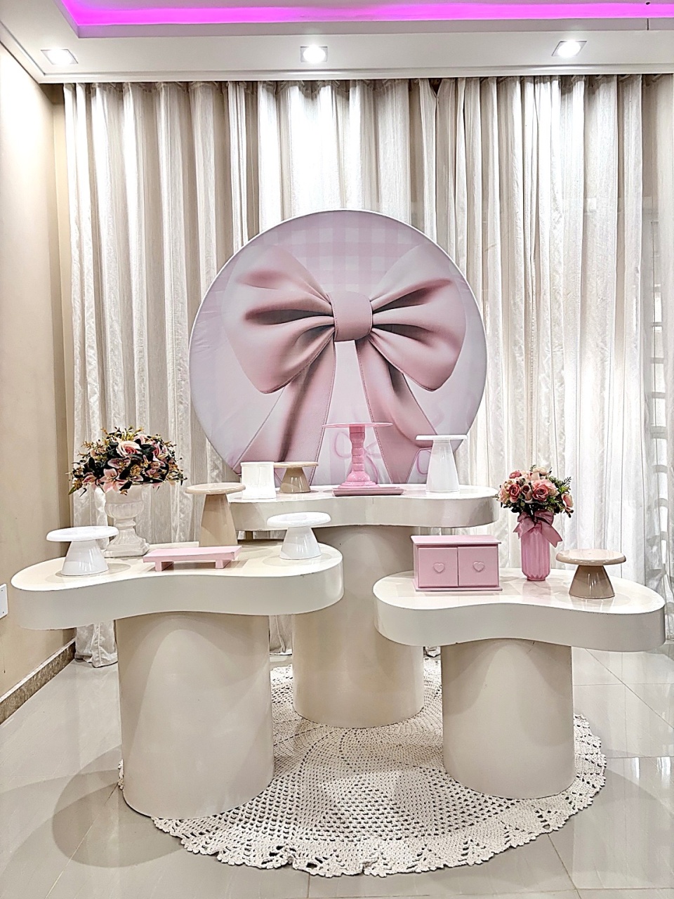Laço Rosa - Beca Decorações