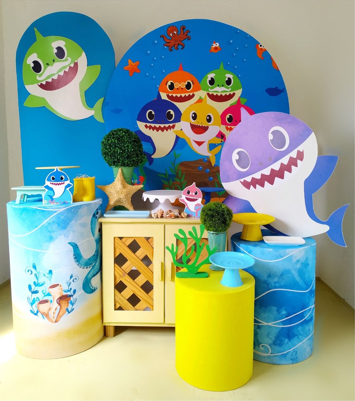 Baby Shark - Kit Diamante  - Beca Decorações