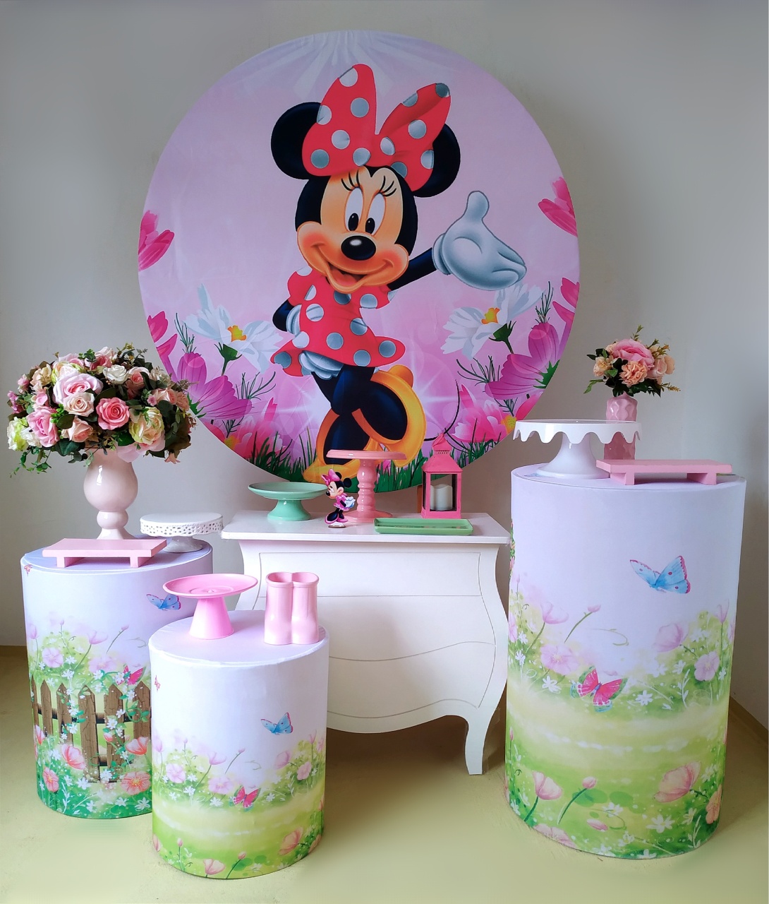 Minnie Rosa - Kit Ouro - Beca Decorações