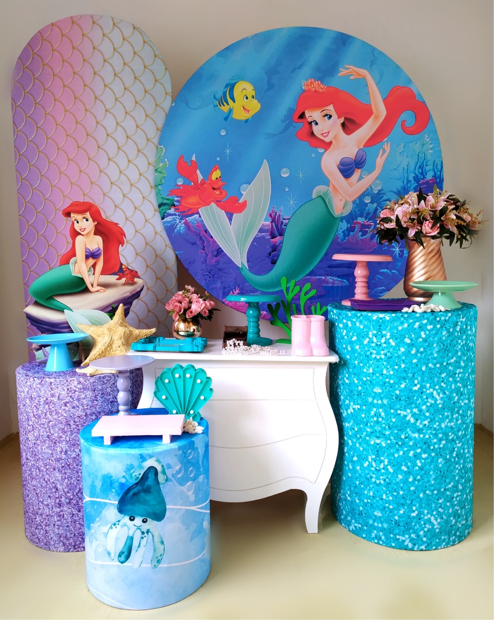 Sereia Ariel - Kit Diamante - Beca Decorações