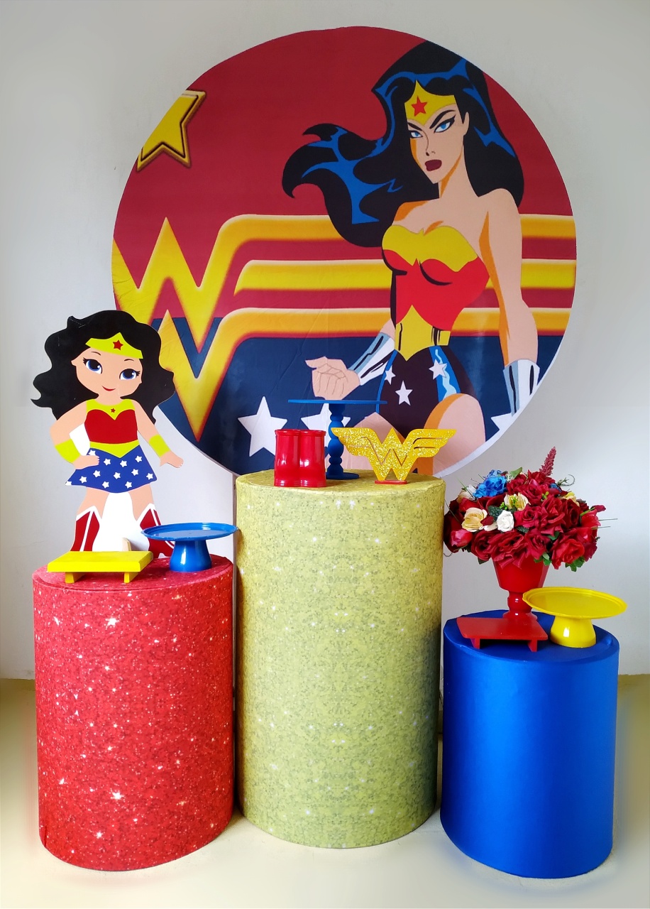 Mulher Maravilha - Kit Prata - Beca Decorações