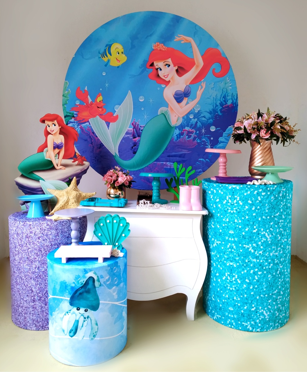 Sereia Ariel - Kit Ouro - Beca Decorações