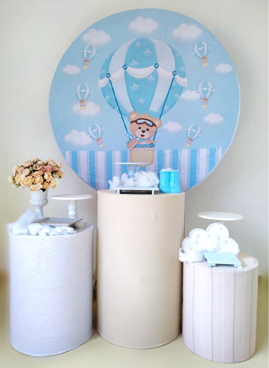 Ursinho Baloeiro - Kit Prata - Beca Decorações