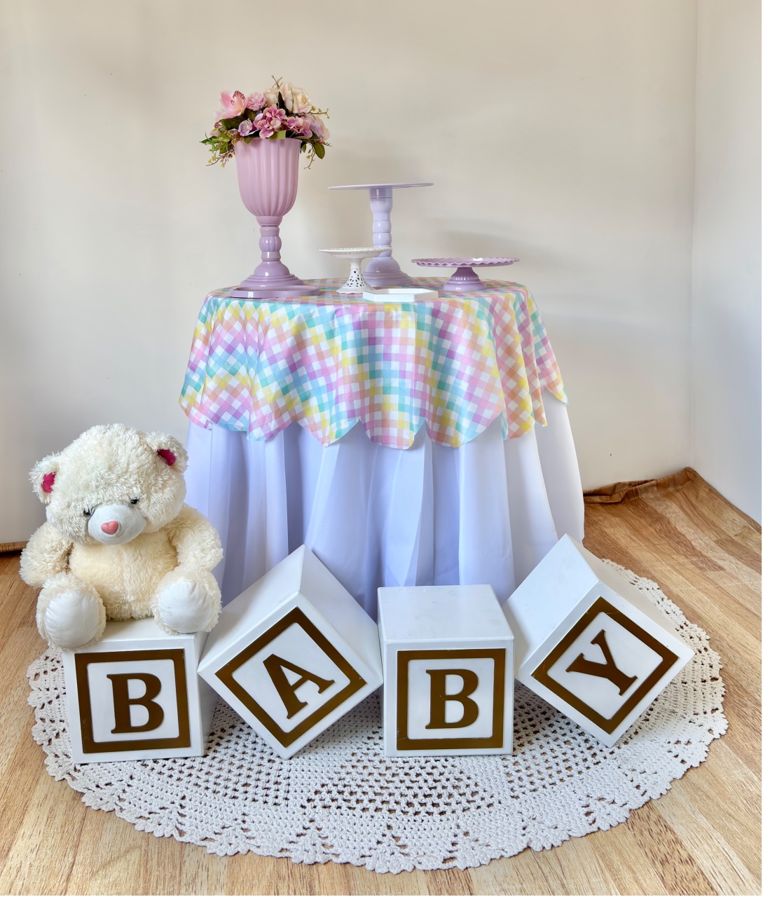 3. Toalha Lilás Baby (Coleção Toalha Redonda) - Beca Decorações