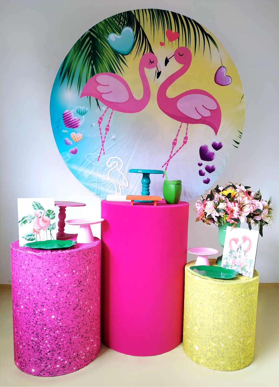 Flamingo - Kit Prata  - Beca Decorações